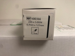 [400366] AIGUILLE POUR RACHIANESTHESIE ET/OU PONCTION LOMBAIRE - BISEAU DE QUINCKE - 22G - 130MM - NOIR - EMBASE TRANSLUCIDE - YALE - BTE DE 10
